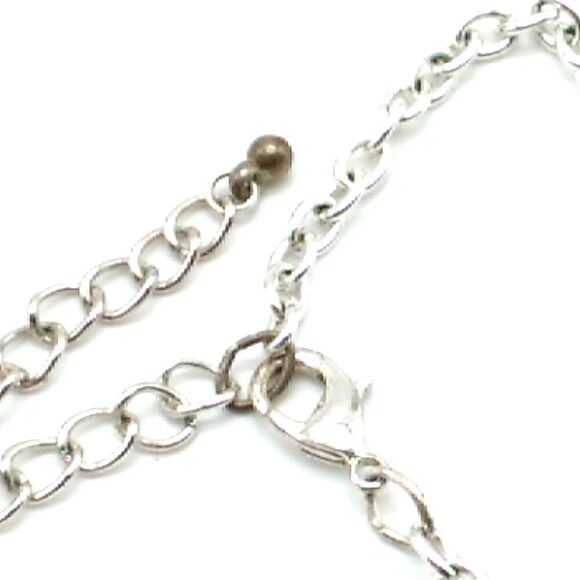 Rhinestone & Faux Pearl Cluster Bib Necklace on Silver-tone Chain - Picture 15 of 15